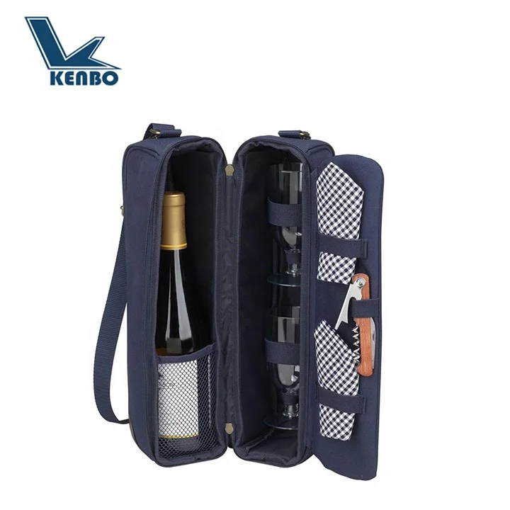 Portable Outdoor Trip Picnic 1.5L Bottle Wine Cooler Bag