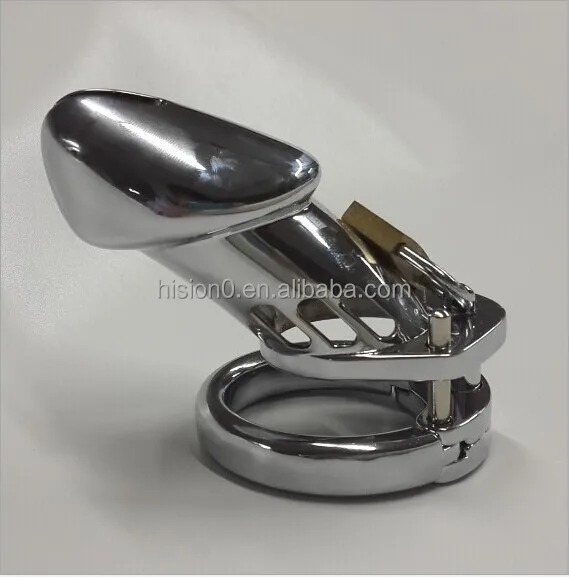 CB6000 Metal Male Chastity Device High Quality Silver Metal Cock Cage