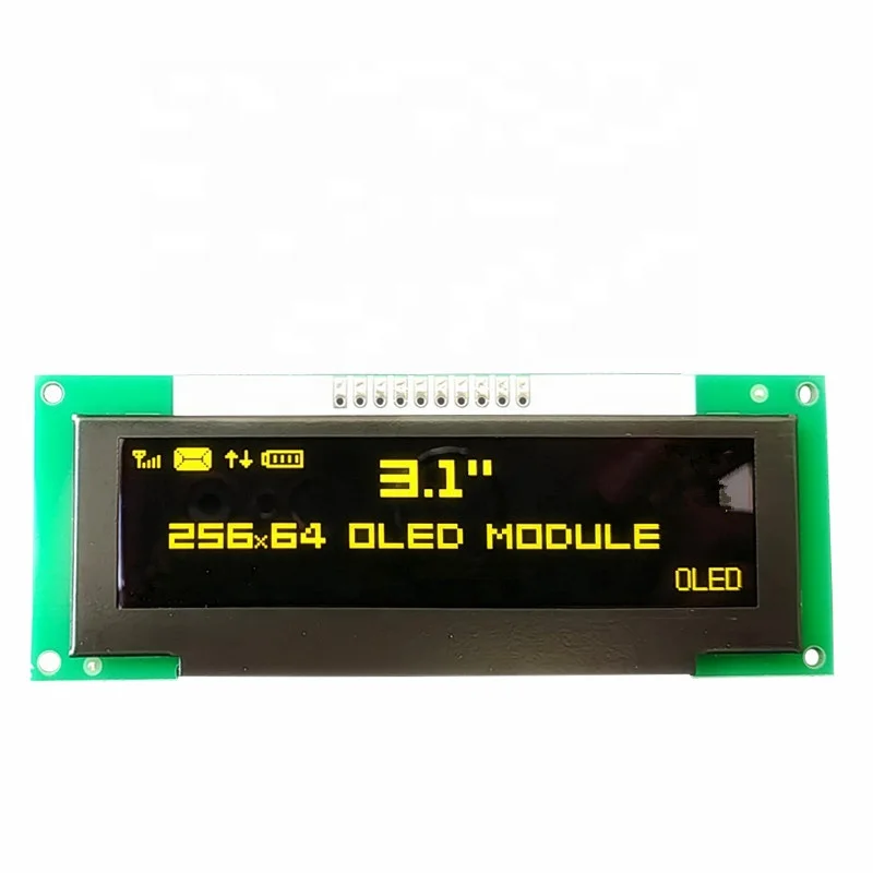 
Taidacent 5V SPI 25664 Dots Graphic LCD Module Yellow Green Blue SSD1322 256x64 3.1