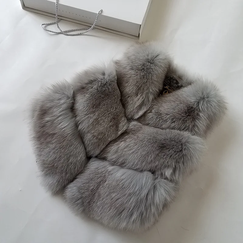 Five Colors Real Fur Vest Women Genuine Raccoon Fur Gilet Waistcoat Winter New Fashion 3 Rows Vest