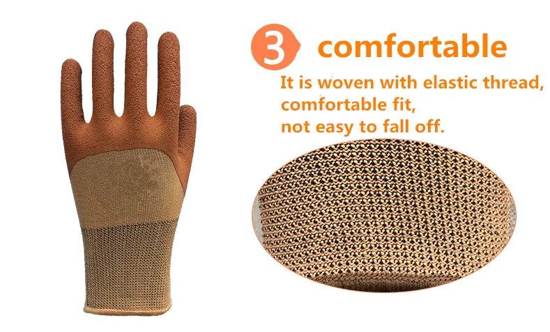 manufacturers wholesale Labor protection gloves wear-resistant latex foaming anti-skid rubber gloves protective gloves