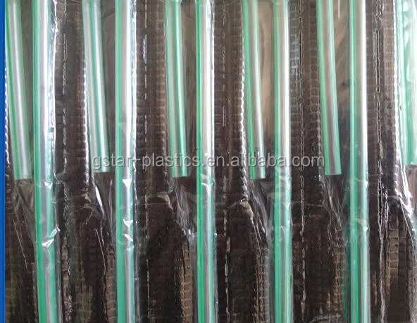 
Customized Size 12mm Wide Plastic Neon Soft Straight Drinking Straws for Bubble Tea and Drinks 