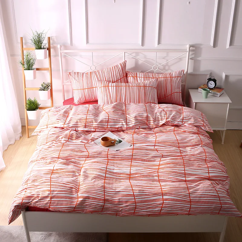 
Duvet cover sets bed sheets 100% cotton with satin pillowcase 