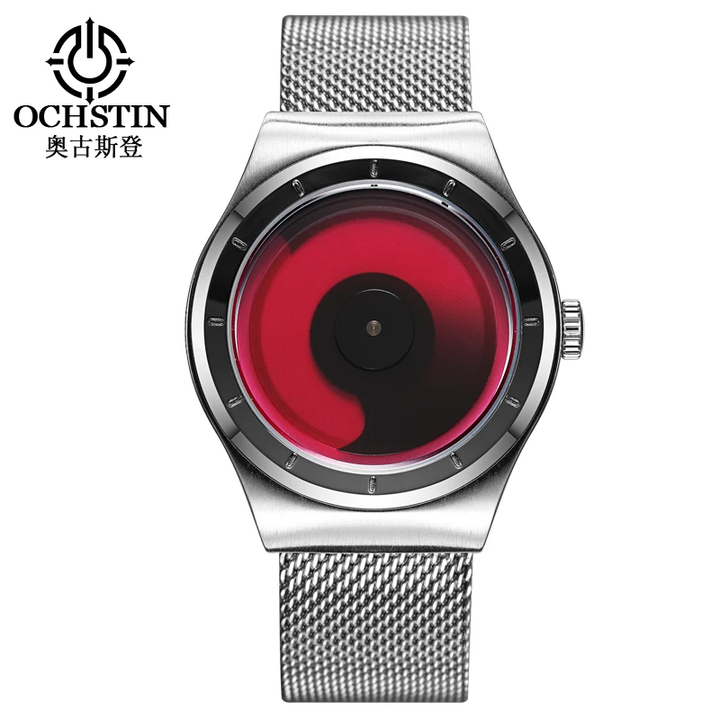New Fashion  luxury  OCHSTIN 076B Watches Men Quartz-Watch Stainless Steel Mesh Strap  Watch Clock Relogio Masculino