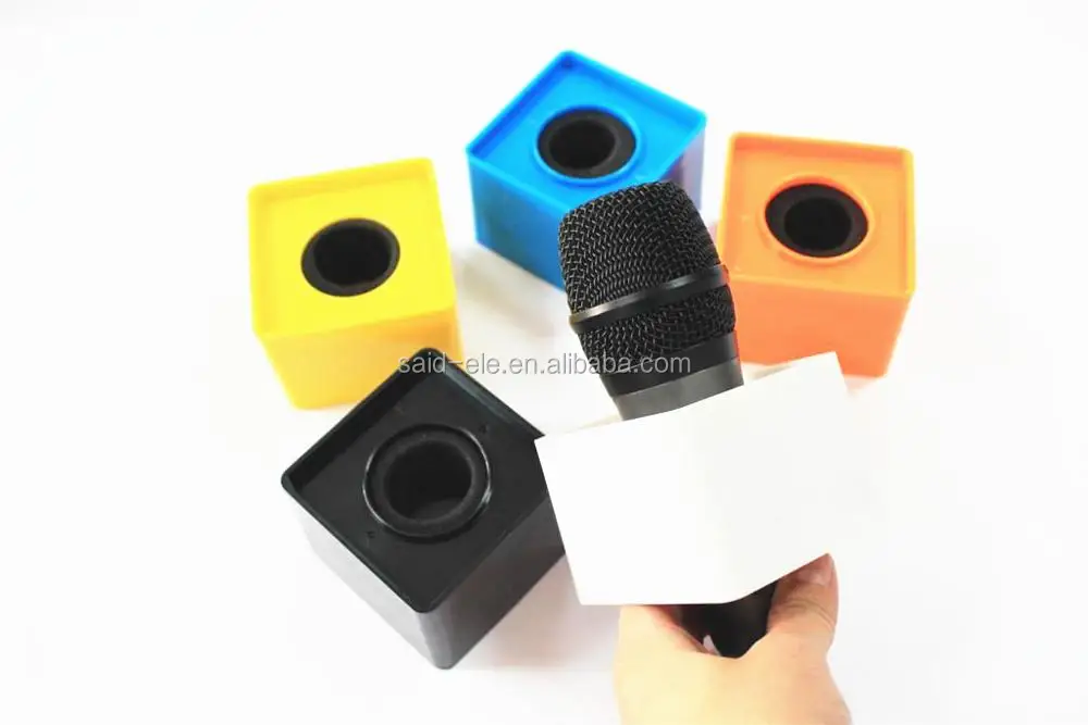 custom windscreen broadcast microphone plastic flag custom logo