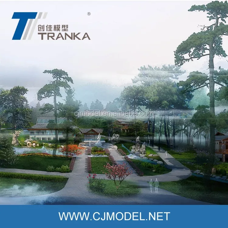 Nice landscape rendering in computer graphics , render architecture