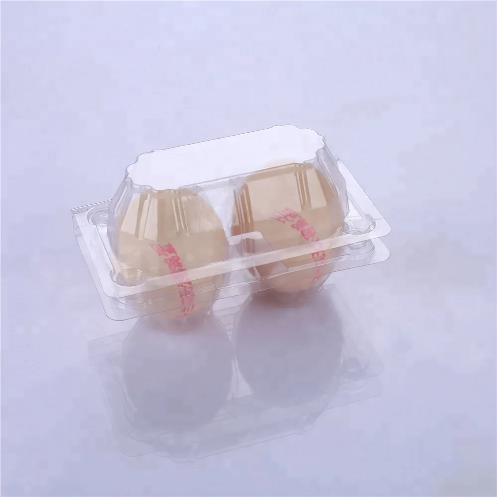 
Customized plastic transparent 2 pack egg tray egg box storage container 