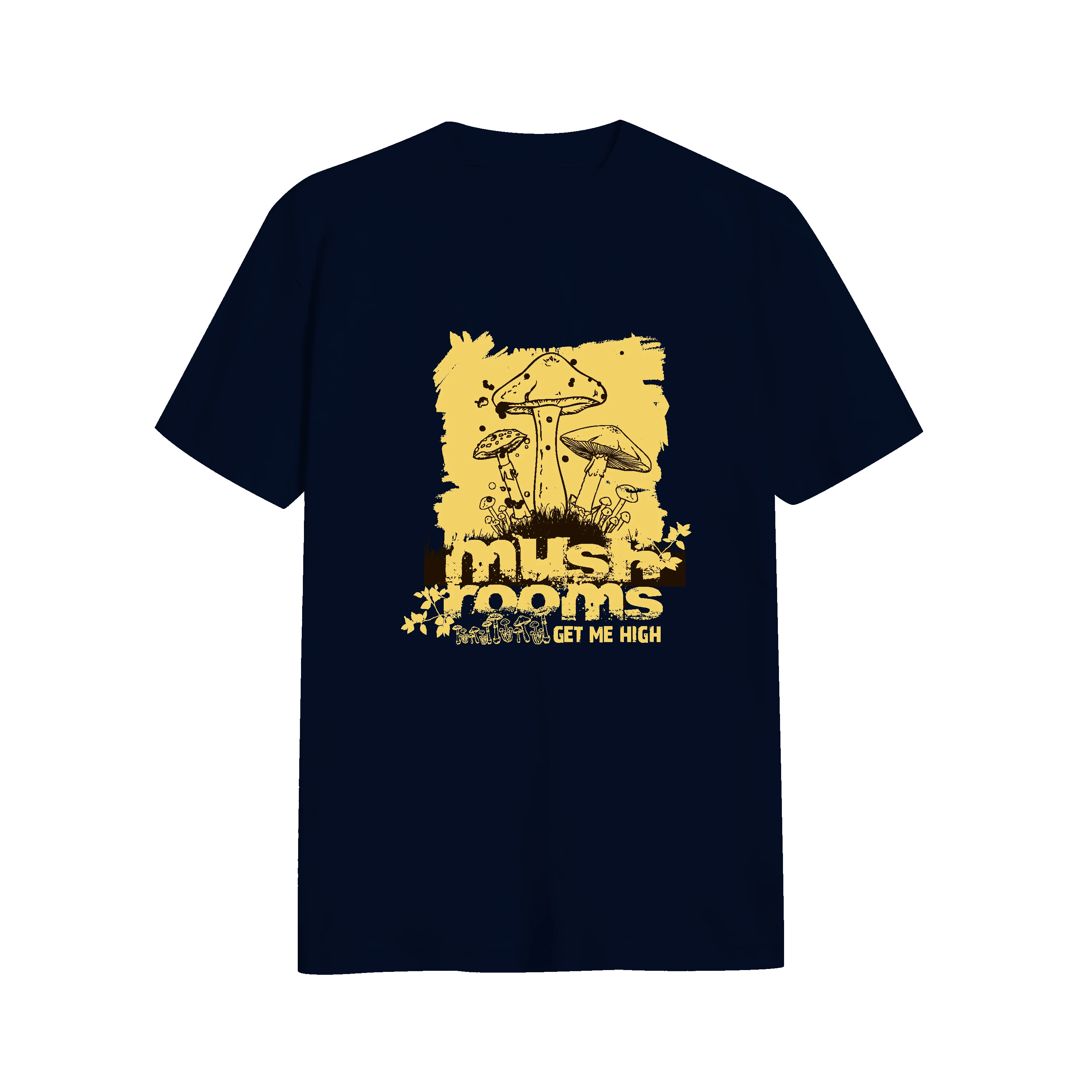 Creative Mushroom Kornit Digital Printed Cotton Round Neck T-shirt Custom Designs Allowed