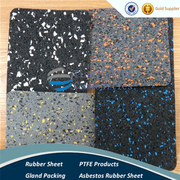 TJYD 2015 Rubber Gym Flooring, Fitness Center Rubber Flooring Roll, Rubber Flooring Tile from Conet with EPDM Granules/Flecks -A