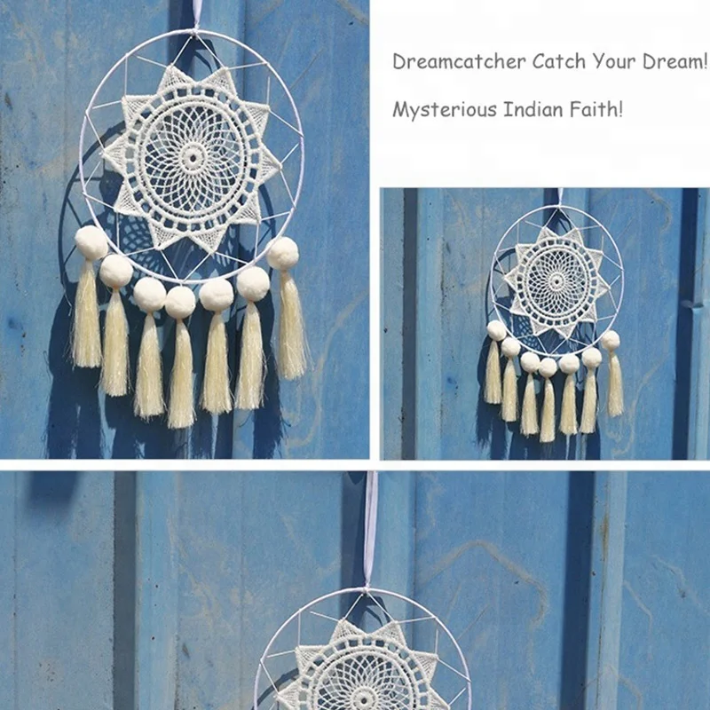 Factory New Design Handmade Hemp Rope With Shell Dreamcatcher With Feather Cheap Price Dream Catcher For Sale