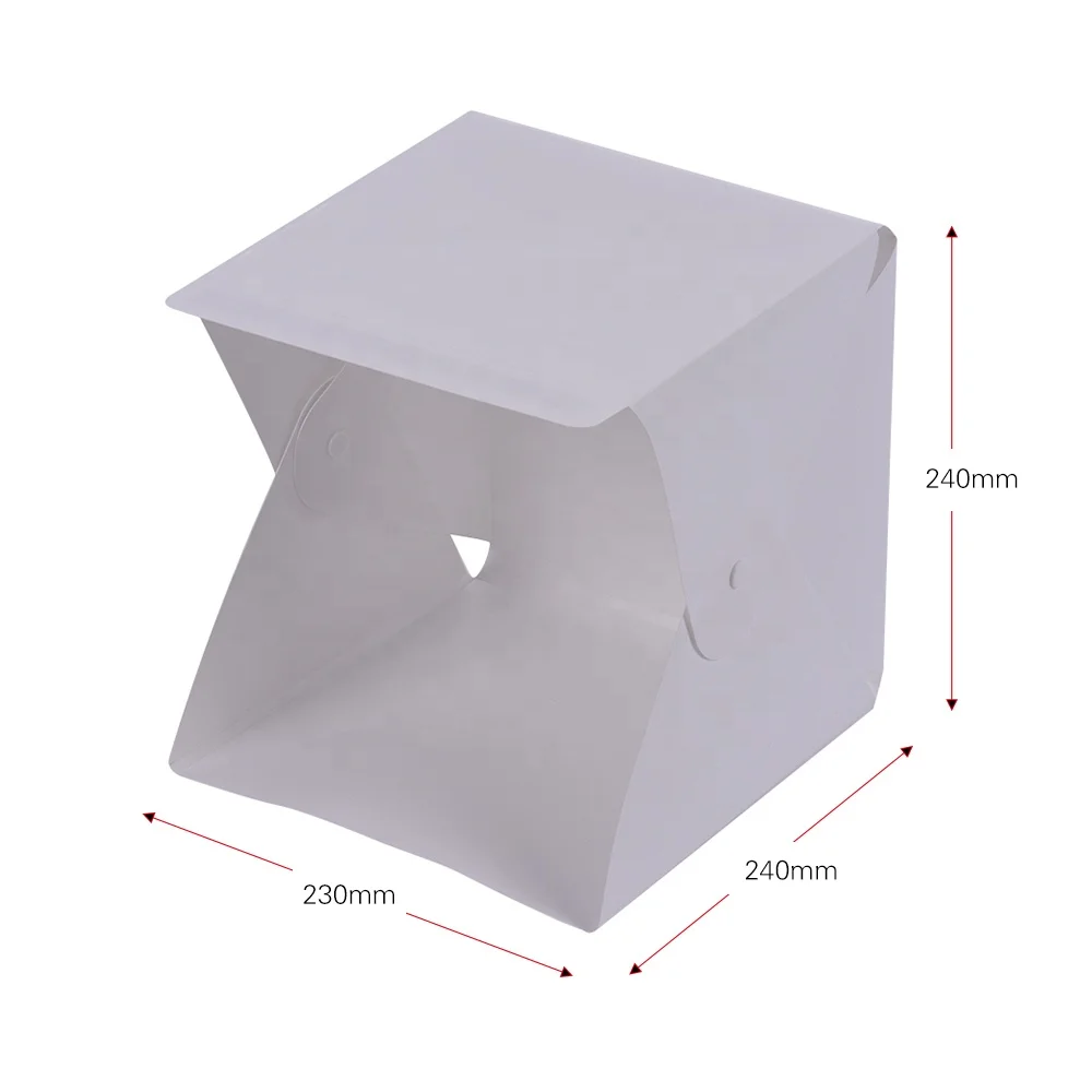 22.6*23*24cm LED Diffuser Light Tent Photography Folding lightbox Photo Box Cube Backdrops Tabletop Photo Studio kits for Camera