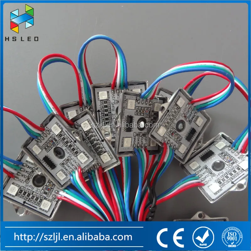 Dc12V IP67 водонепроницаемый SMD 5050 4 светодиодов ws2801 светодиодный модуль point