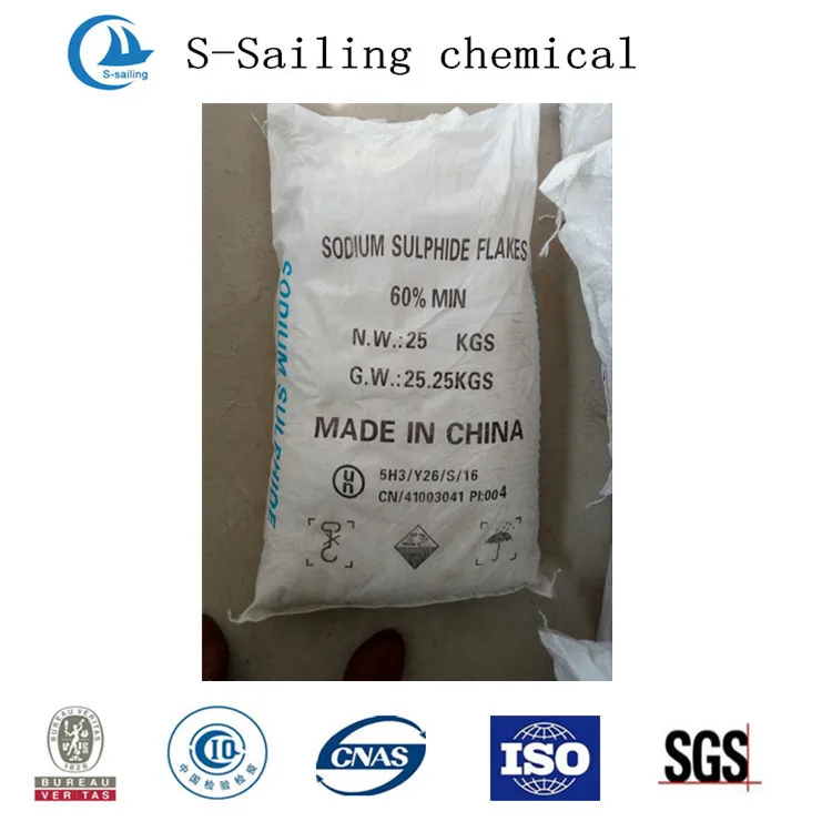 
60% min sodium sulphide/sodium sulfide red flakes for dyestuff industry 