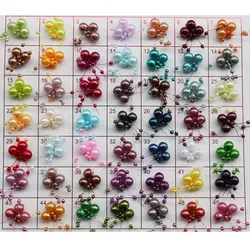 Цвета 3 и 8 мм 60 м/рулон свадебные волосы/цветочный стол DIY Декор жемчужные бусины гирлянда