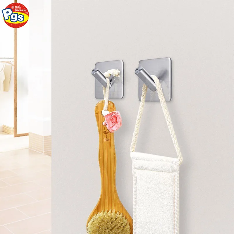 
Stainless steel adhesive hook towel hook Damage Free 5kg adhesive wall hook 