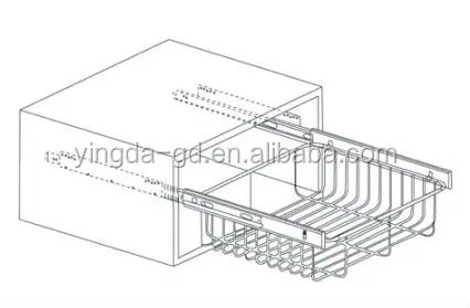 Cold-rolled Steel Electrical Drawer Slides /Ball Bearing Slide Rail