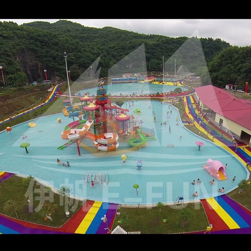 China Guizhou BLGH 30,000 Fiberglass Water Slide / Wave Pool / Family Water Playground Water Park