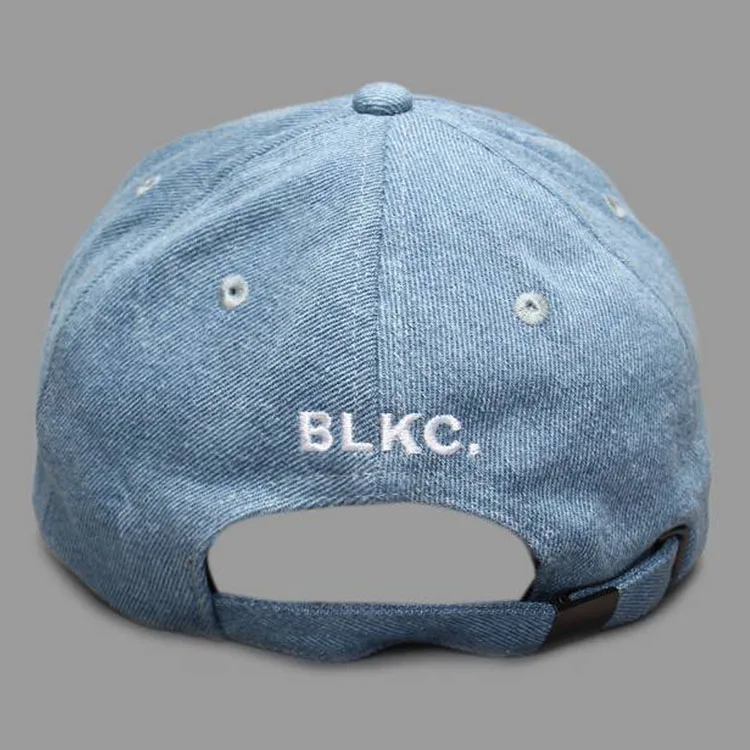 Cap Factory Manufacturer Custom With Embroidery logo Blue  Denim Baseball Caps