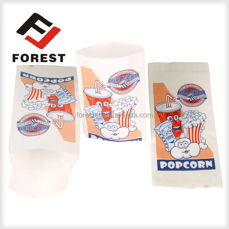 Free Mould Fee Stock Moulds Customized Logo Printed paper bag ,popcorn bags
