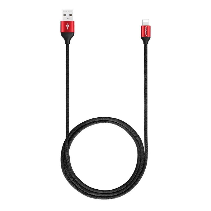 
Wopow LB18 1m for iphone metal cable nylon for iphone cable usb 1year warranty for iphone cable black 