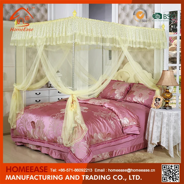 Wholesale Cheap New Design Portable Double Bed Folding Foldable Polyester Bed Net Treated