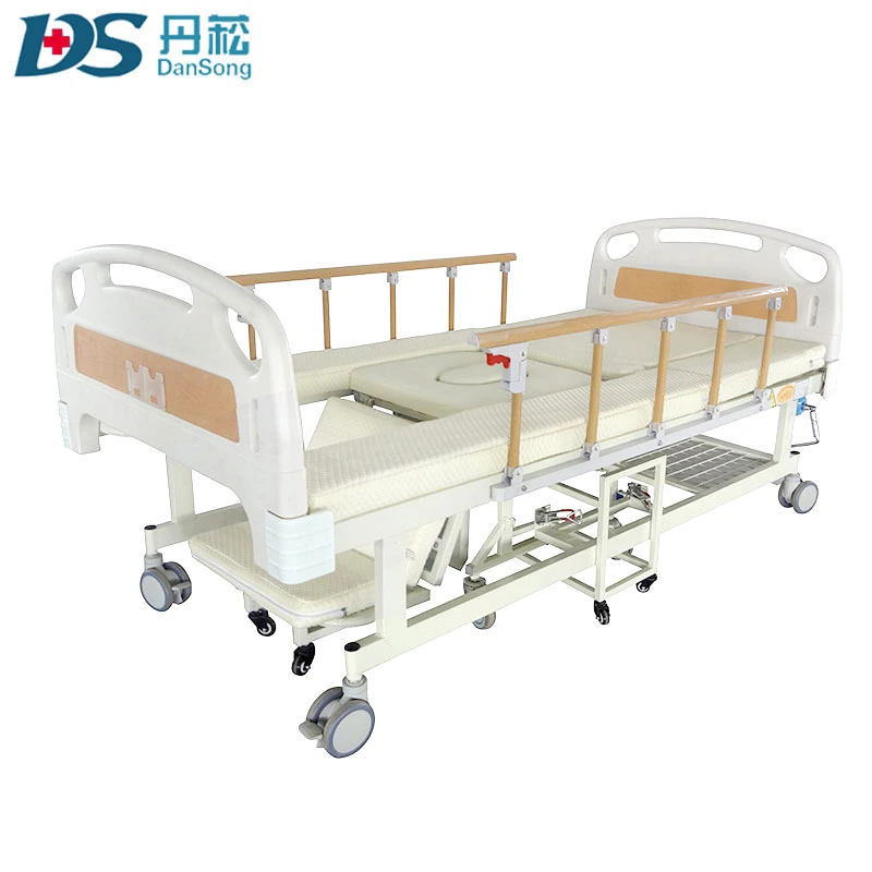 Medical equipment back adjustable manual wheel chair cum hospital bed