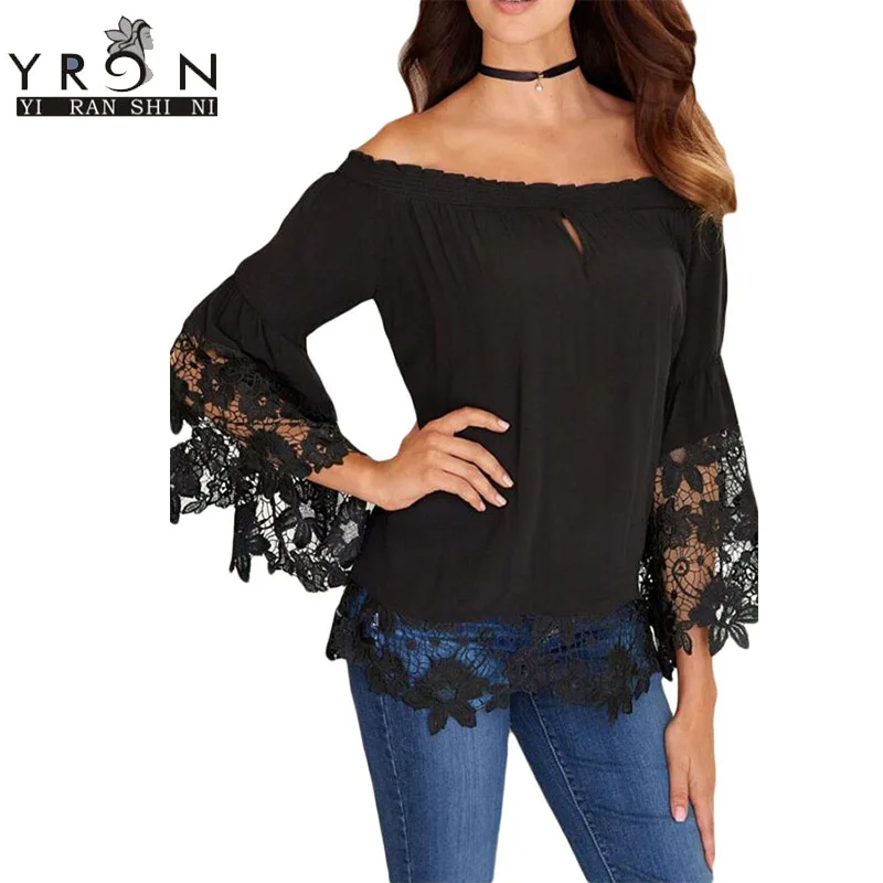 Compra blusa de encaje de corte online al por mayor de