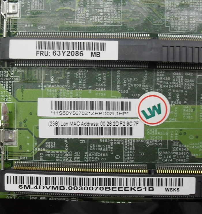 63Y2086  MOTHERBOARD  FRU Thinkpad X201T  SYSTEM BOARDS   I7-640M