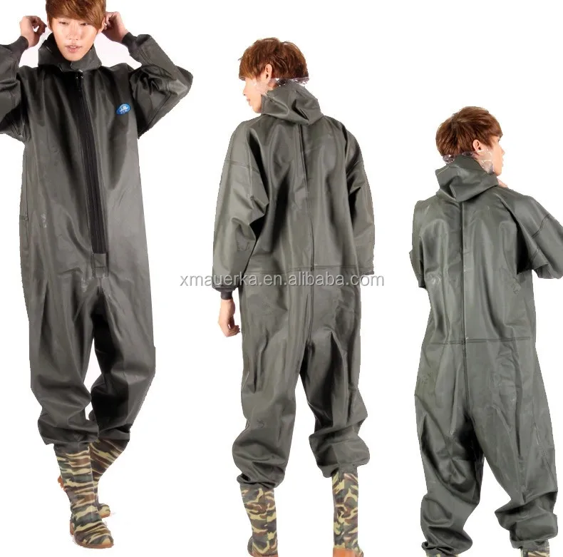 
Custom PVC full body fly fishing waders 