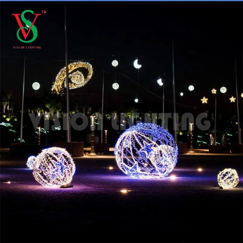 Led Light Manufacture Large Outdoor Stage Light Christmas Decorations Illuminatied Ball