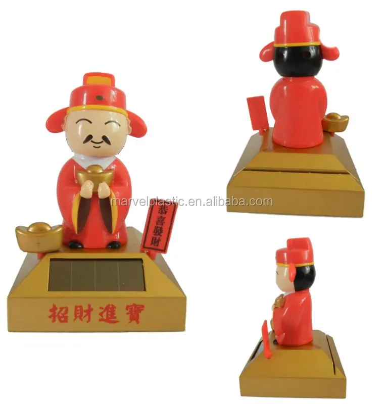 Solar toy fortunate Buddha figure