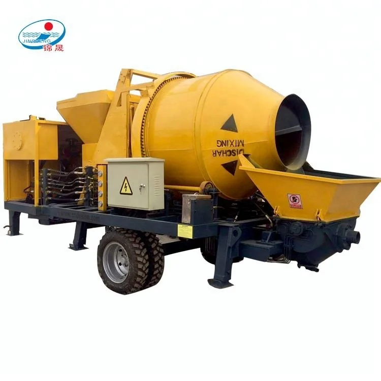 China electric motor diesel concrete cement mixer with pump JBS40 price