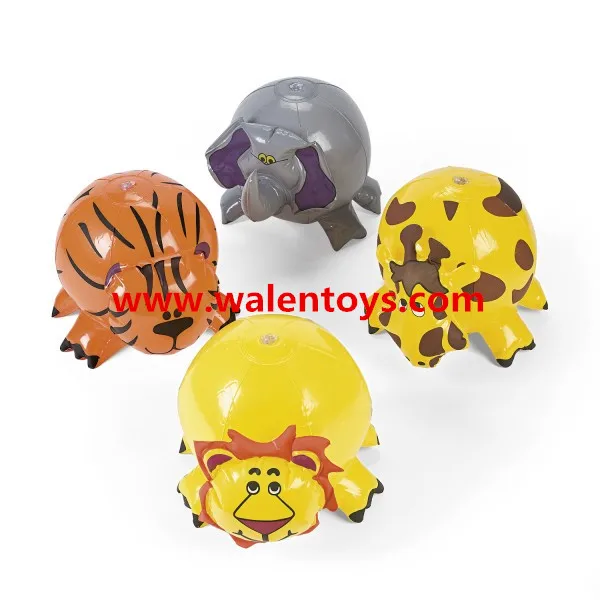 Inflatable zoo animal beach balls, Giraffe,Elephant,lion,frog 3D beach ball /bath beach ball