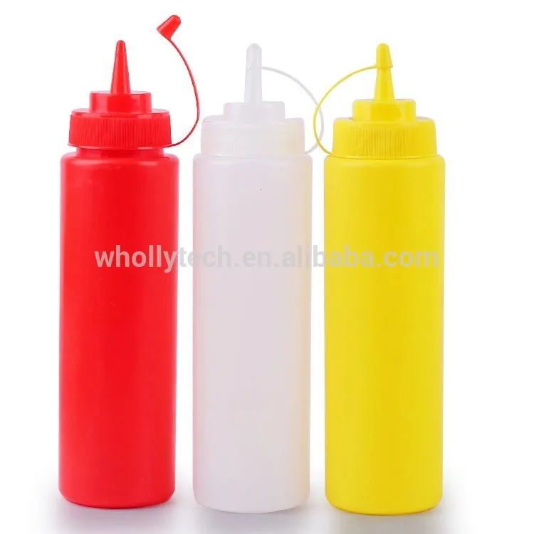 8 унц. пищевой пластик мягкий соус бутыль с крышкой для барбекю