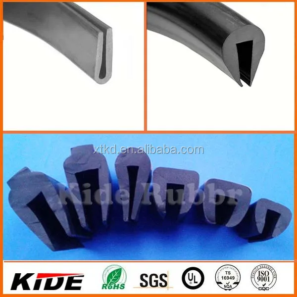 Rubber U channel profile seal strip u shaped rubber seal