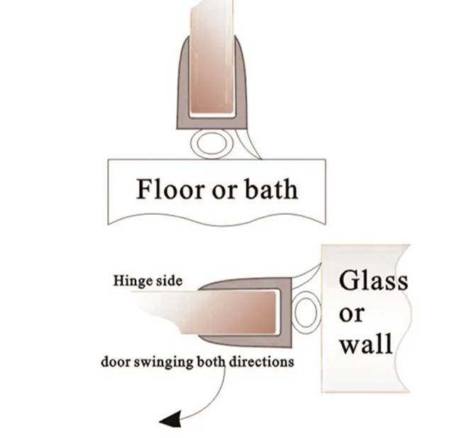 Shower room glass screen protector waterproof fitting