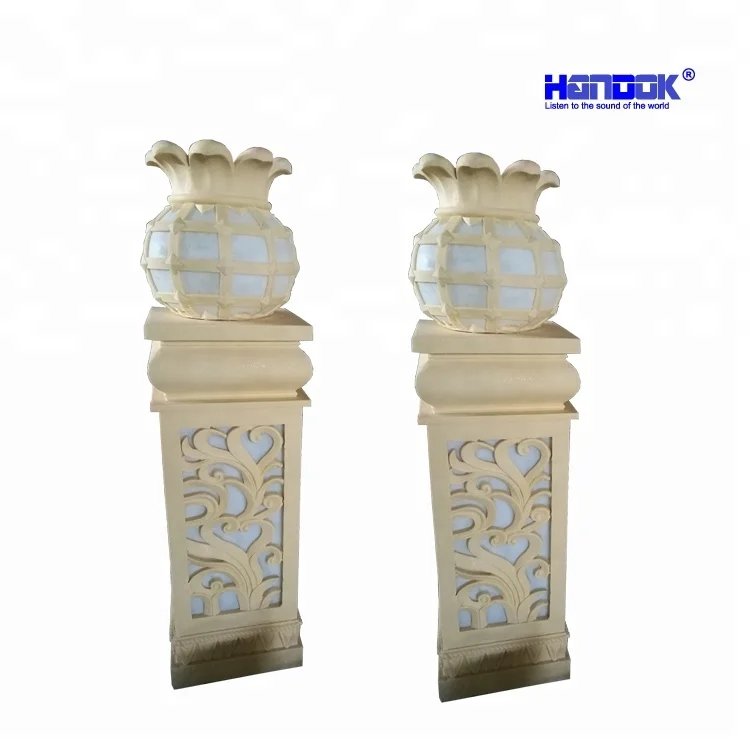 Классический декоративный светодиодный фонарь в форме столба из песчаника