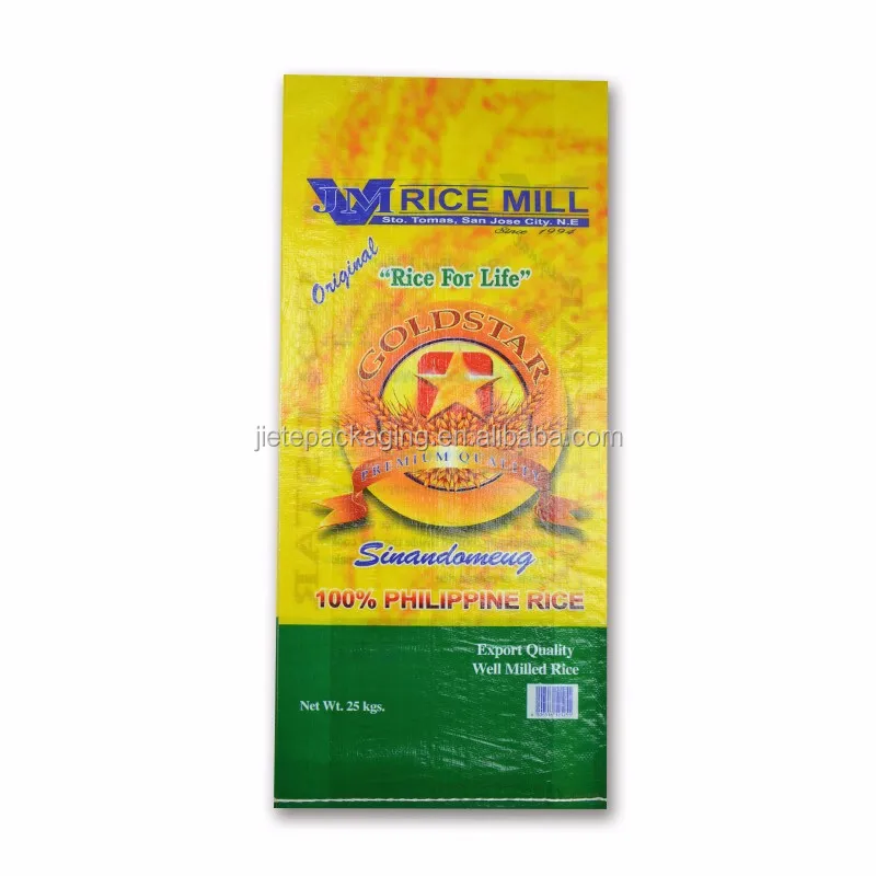 China woven pp poly bags are made by weaving polypropylene for packing 5kg 25kg rice, feed