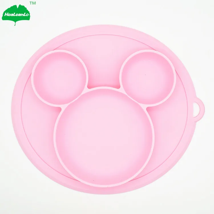 New Kids Platesmat Suction Baby Silicone Plates for Toddlers Dishes