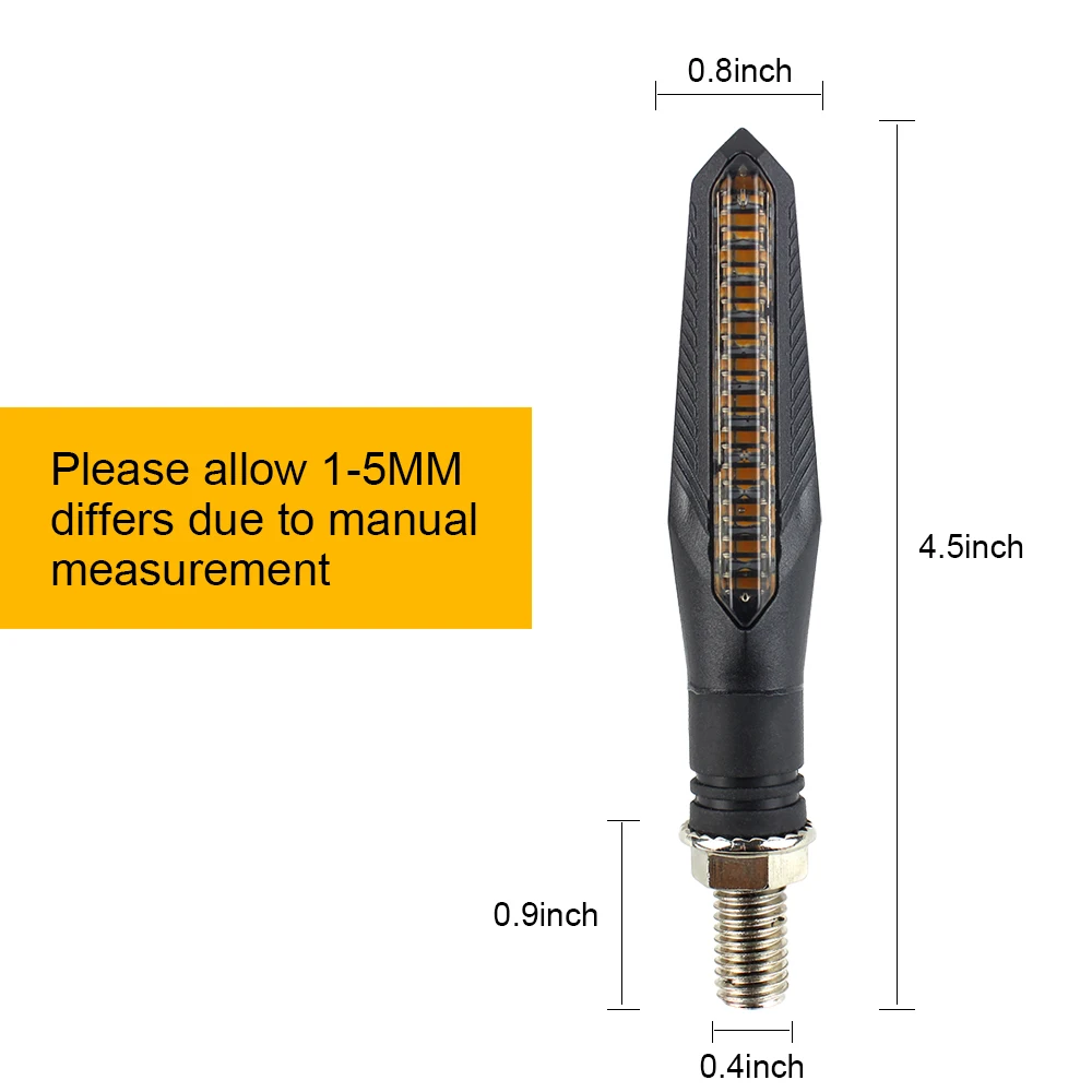 Universal Motorcycle Bike LED Amber Turn Signal Blinker Light Indicators