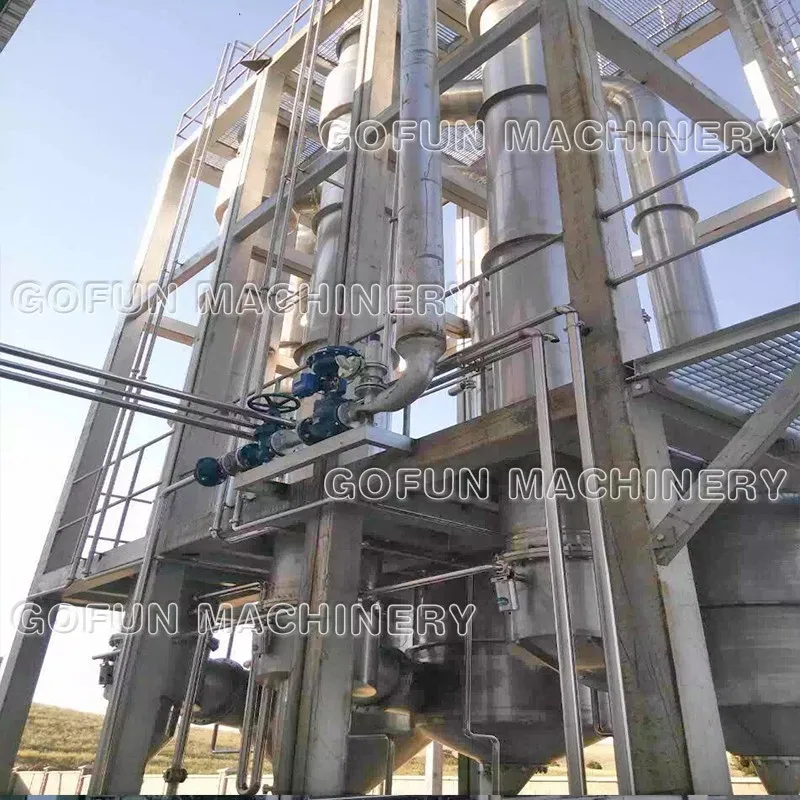 Falling film evaporator tomato forced circulation evaporator paste concentrating machine