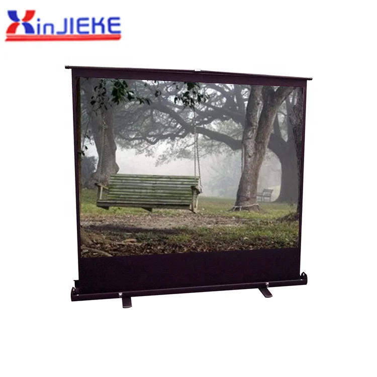
120 inch pull up rising diy new design 3d hd floor mounted electric projector screen 