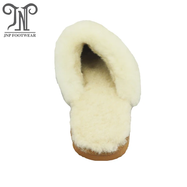 Customized manufacturer in poland indoor super thick premium sheepskin slippers with logo US