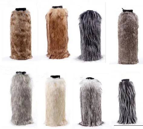 QUEENA Multicolour Faux Fur Fashion Leg Warmers Furry Boot Covers