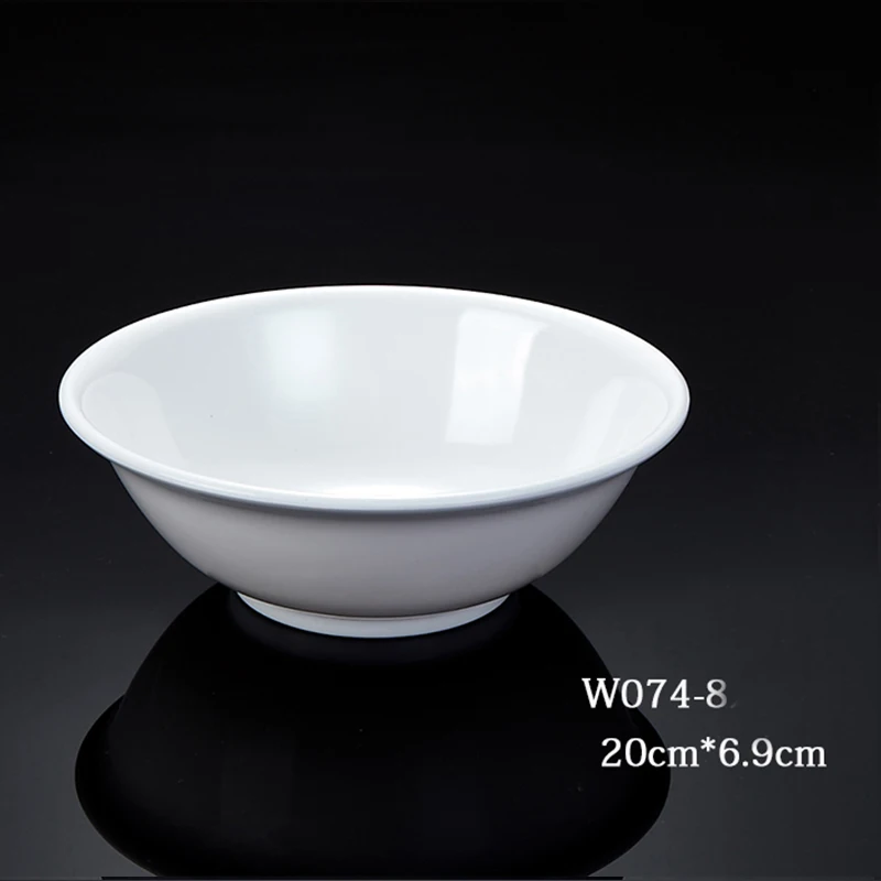 Производитель, меламиновая посуда, белая фарфоровая миска для лапши для ресторана
