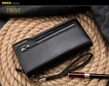hot sales men s wallet fashion brand zipper leather purse card holder multifunctional business long man