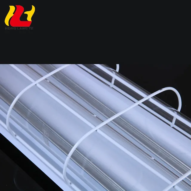 Indoor Ceiling Linear Wall Fitting Glass Cover T8 Twins Double Tube 30W 36W 40W 44W 60W Explosion-proof Led Light With Reflector