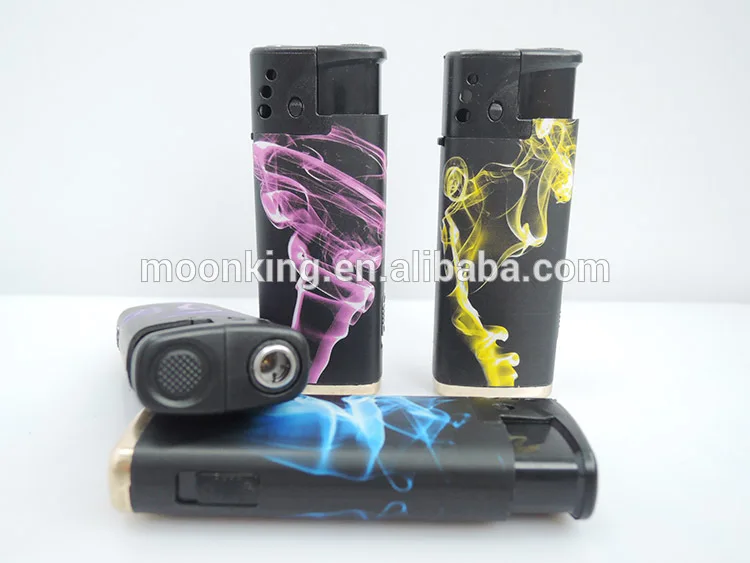 Hot sale wrap picture jet flame cigarette lighter with bottom torch