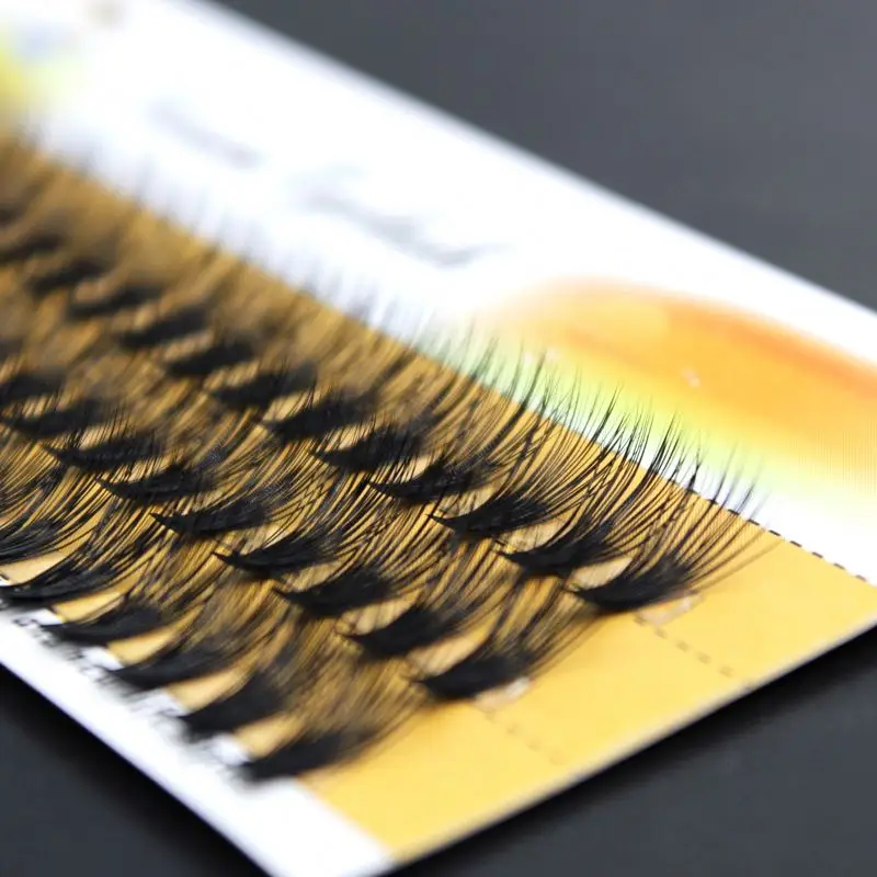 
100% human hair hand made false eyelash with customized pack and logo Indonesia 