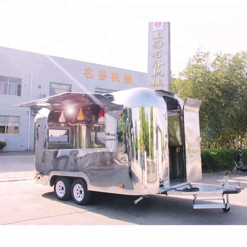 CE approved gas and electric fast food trailer french fries food truck / fry ice cream roll car multifunctional crepe food truck